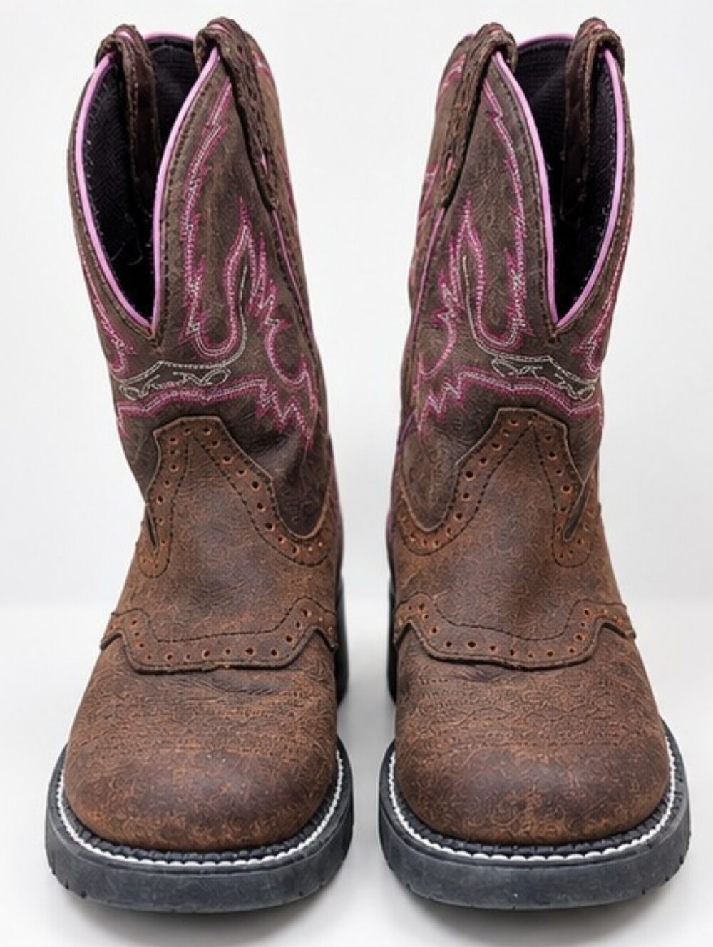 Justin Gypsy Women's Western Cowboy Boots – Brown/Pink – Size 9